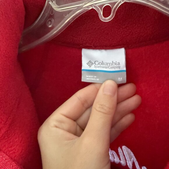 Alabama Crimson Tide Columbia Fleece Jacket Women Medium Red Full Zip NCAA - Picture 5 of 9